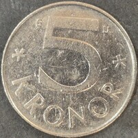 Svédország 5 Korona, 1984.