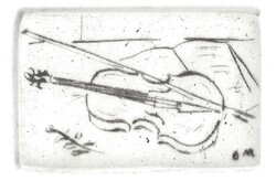 Borsos Miklós - 3,5 x 5,5 cm rézkarc