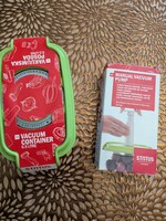 STATUS vákumos ételtároló doboz + kézi vákum, új darab !