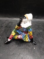 Harlequin porcelán figura győnyőrű hibátlan art deco,8cm magas. 3783b