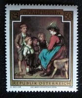 A1809 / Ausztria 1985  Franz Defregger - festőművész bélyeg postatiszta