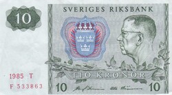 10  Korona  1985  Svédország