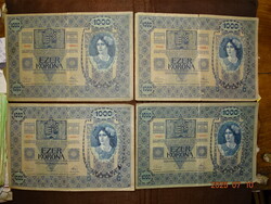 1000 KORONA KRONEN 1902   4 DB. !!  OSZTRÁK-MAGYAR MONARCHIA