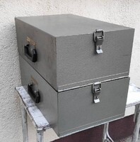 Fém tároló doboz, bőrönd, táska - 3 darab