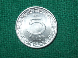 5 Fillér 1973 ! Csak 105.001 db. készült!  Nem Volt Forgalomban ! Verdefényes !