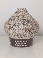 Retro jelzett mid century német Strehla iparművész kerámia váza