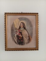 Zoltovány J. festett Mária selyemkép 1937