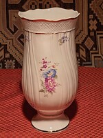 HOLLÓHÁZI PORCELÁN VÁZA VIRÁGOKKAL(G17)
