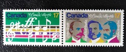 KA768-9c / Kanada 1980 Az „O Canada” nemzeti dal bélyegpár postatiszta