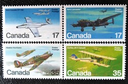 KA784-7c2 / Kanada 1980 Repülők bélyegpárok postatiszta