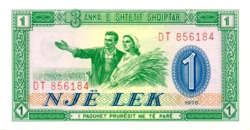 Albánia  1 Lek 1976 UNC