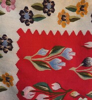 Kézi szövésű gyapjú kelim falvédő szőnyeg