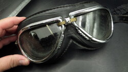 Régi (eredeti) Vintage unisex motor bőr motoros / repülős szemüveg