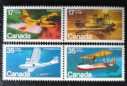 KA754-7c2 / Kanada 1980 Repülők bélyegpárok postatiszta