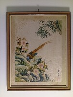 Kínai fácános kép 31 x 25 cm ( Feng Shui : gazdagság, szerencse )
