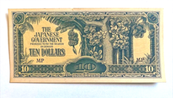 Malájföld 10 dollár 1942 Japán megszállás AUUNC