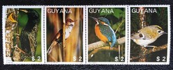 KS18c /  Guyana 1988 Madarak bélyegcsík postatiszta