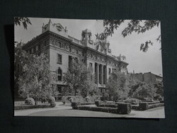 Képeslap,Budapest,Szabadság tér,Nemzeti bank látkép,részlet, 1957-