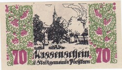 Osztrák szükségpénz  70 heller 1920