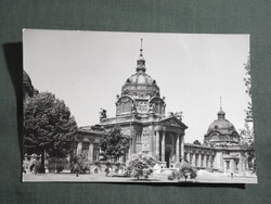 Képeslap,Budapest,Széchenyi fürdő látkép,részlet, 1964-