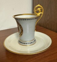 Német, Vas Keresztes,  első világháborús porcelán mokkás csésze, Tirschenreuth,Bavaria