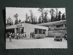 Képeslap,Budapest,Úttörővasút,Hűvösvölgy vasútállomás,végállomás látkép,részlet, 1964-