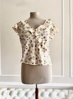 Petite 44-es pöttyös blúz bájos hullámokkal 100% viscose