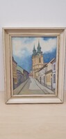 Székesfehérvár utcarészlet, Szakál Antal festőművész alkotása