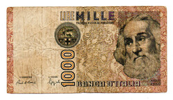 Olaszország 1000 Líra Bankjegy 1982 P109b