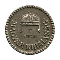 Magyar Királyság vas 2 Fillér 1941 Ritka!