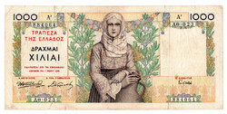 Görögország 1000 Drachma Bankjegy 1935 P106a