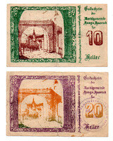 Ausztria Notgeld Haag am Hausruck 10-20 Heller 1920 2db