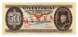 50 Forint Bankjegy 1983 MINTA lyukasztás és bélyegzés D000