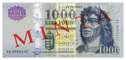1000 Forint Bankjegy 2011 MINTA