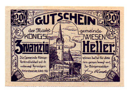 Ausztria Notgeld Königswiesen 20 Heller 1920