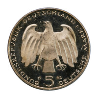 Németország 5 Márka 1983 J Kalr Marx Proof