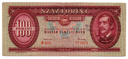 100 Forint Bankjegy 1962 F
