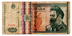 Románia 500 Lei Bankjegy 1992 P101b