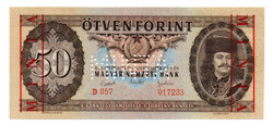 50 Forint Bankjegy 1951 MINTA lyukasztás és bélyegzés D057