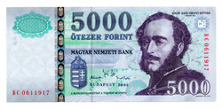 5000 Forint Bankjegy 2006 BC UNC