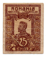 Románia 25 Bani Bankjegy 1917 P70