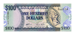 Guyana 100 Dollár Bankjegy 2006 P36a