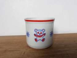 Zsolnay porcelán Macis, hópelyhes gyerek bögre