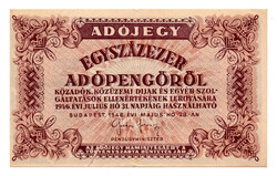 100000 Adópengő 1946 P51B VF nyomda hiba