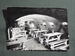 Képeslap,Budapest,Vasmacska vendéglő borharapója látkép,részlet, 1964-