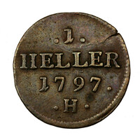 Francis I 1 heller 1797 h
