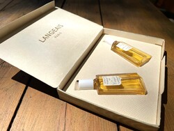 Régi retró vintage Langeais Párizs Parfüm Eau de Toilette Duo Oui ou non & Capture