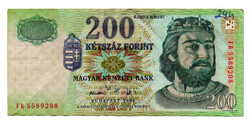200 Forint Bankjegy 2006 FB F-VF