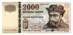 2000 Forint Bankjegy 1998 CF EF
