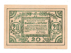 Ausztria Notgeld Sarleinsbach 20 Heller 1920